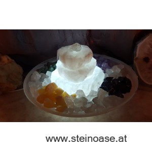 Zimmerbrunnen Bergkristall Kaskade & LED